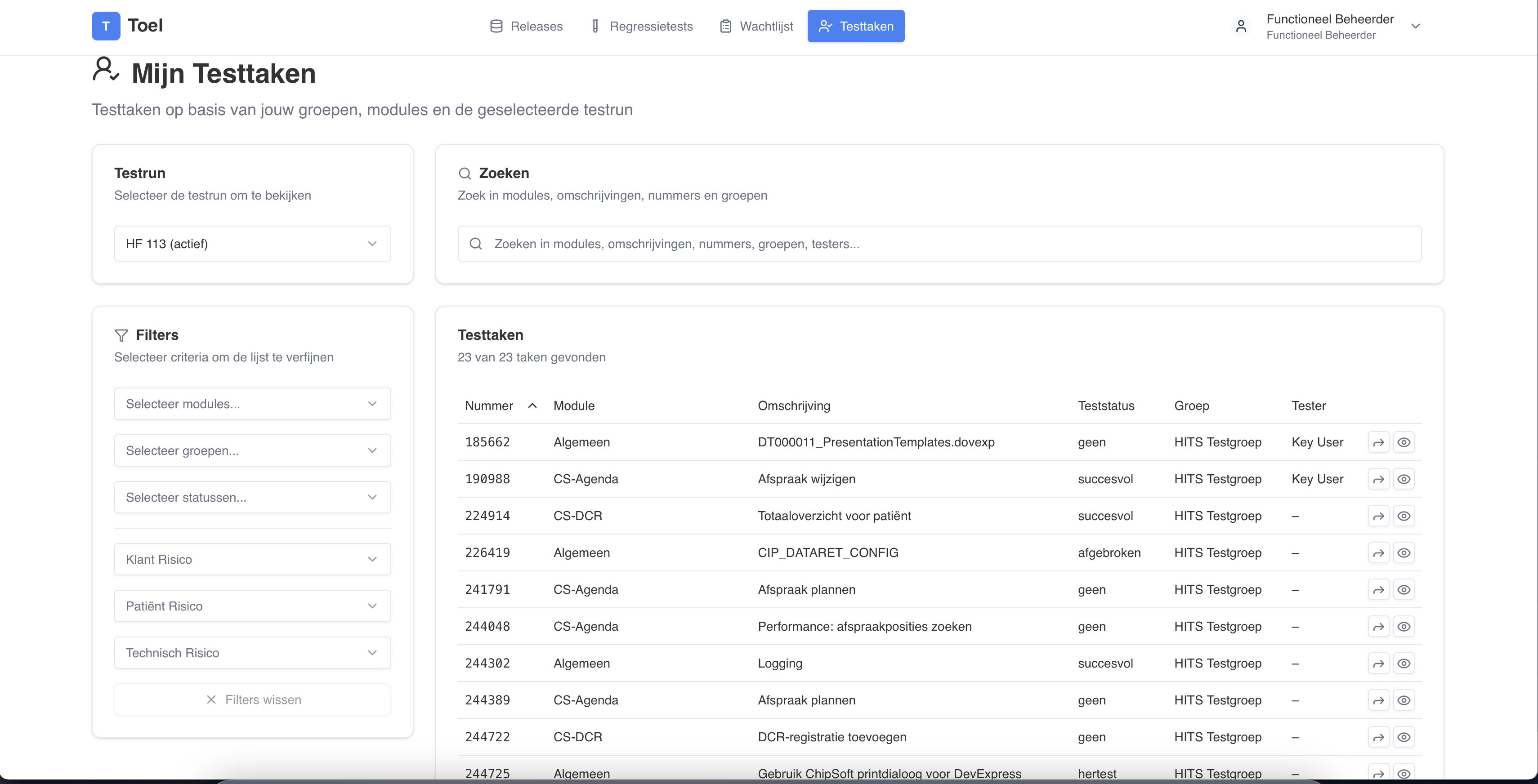Toel Testtaken - Test Task Management
